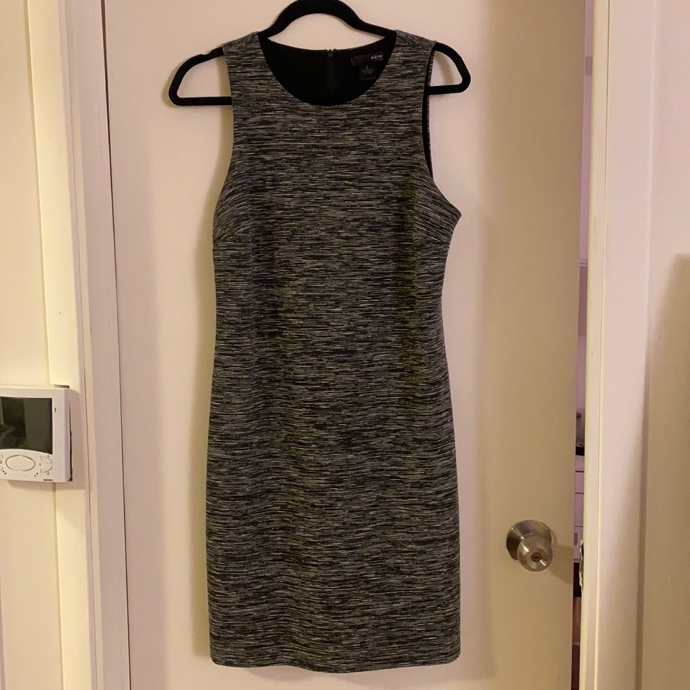 AQUA | Grey/Black/White Dress